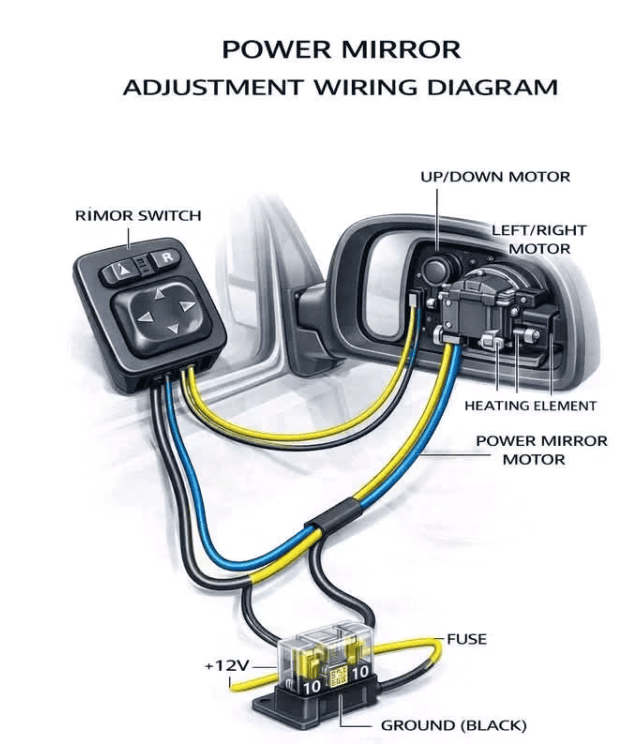 Power Mirrors Control Switch