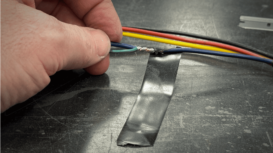 Improper wire splicing