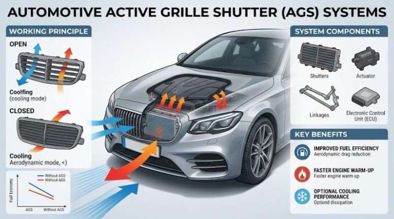 Active Grille Shutters in a Modern Vehicle