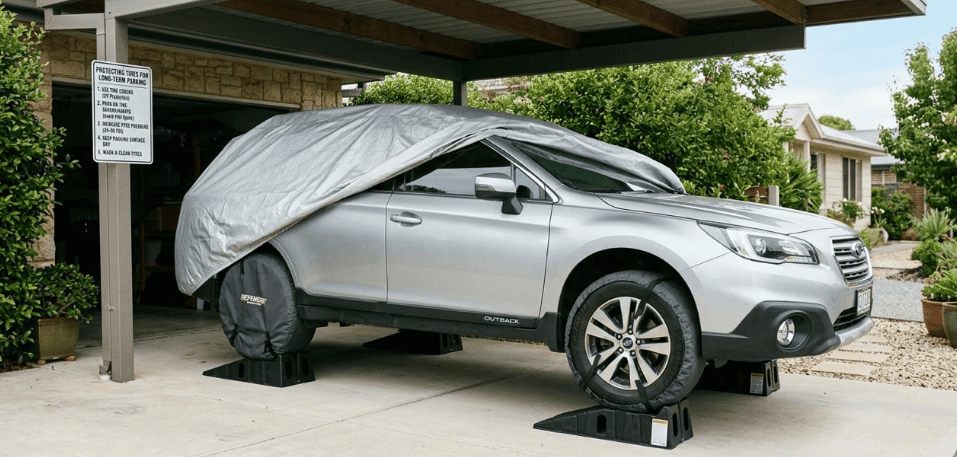 Vehicle tire showing signs of flat spotting